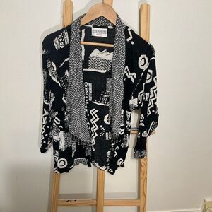 Peter Popovitch vintage petite beaded open front cardigan one size